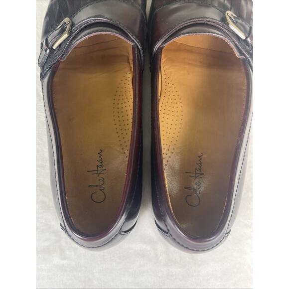 Cole Haan Buckle Leather Kiltie Tassel Slip On Loafer Shoes Mens 9D Burgundy main image 11